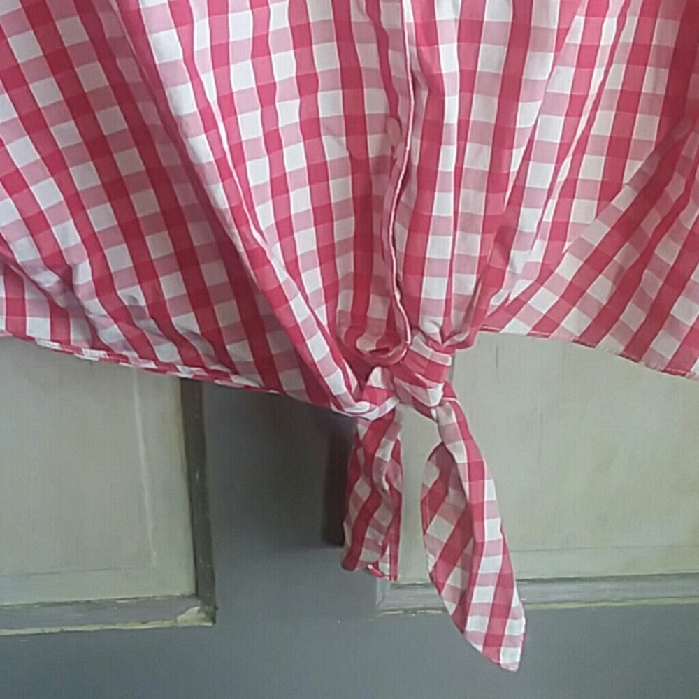 Tommy Hilfiger Plaid Tie Up Shirt - Picture 3 of 7